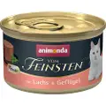 Animonda Vom Feinsten Økonomipakke: 24 x 85 g Animonda Vom Feinsten Adult Mousse - Laks & Fjerkræ