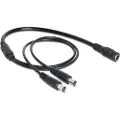 DeLOCK Strøm-splitter 0.5m. Sort