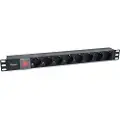 Equip 19´´ Cable 1.8 M 8-vejs Strømskinne Til Rack
