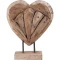House Nordic - Dekoration hjerte Almada. Af teak - Brun - Pynteting - - Homeroom