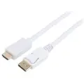 Prokord Displayport-kabel 5m. Displayport Hdmi Hvid