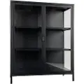 House Nordic - Vitrineskab Brisbane, 40x80x101,5 cm - Sort - Skabe - - Homeroom