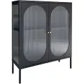 House Nordic - Vitrineskab, Adelaide 35x90x110 cm - Sort - Skabe - - Homeroom