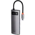 Baseus Hub 6in1 Baseus Metal Gleam Series, USB-C til 3x USB 3.0 + HDMI + USB-C PD + Ethernet RJ45