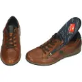 Fluchos Fluchostil mænd. F1281 Træningssko F1281 Brun (45), Læder, 1-3 cm, Blonder, Lynlås, Casual