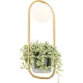 QAZQA Art Deco væglampe guld med hvidt glas - Isabella