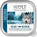 Wolf of Wilderness Økonomipakke: 24 x 150 g Wolf of Wilderness Adult bakke - Blue River - Fisk