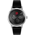 Hugo Boss HUGOtil mænd. 1530263 Analogt ur med læderrem Define black (OSFA), Sort, Casual, Strop