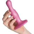 Strap-On-Me Curvy S - bølget, sugekop dildo (pink)