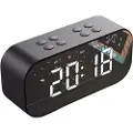 Mtp Products AEC BT501 Bluetooth-højtaler med LED Vækkeur - Sort