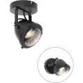 QAZQA Industriel spotlight sort justerbar - Emado