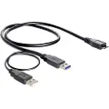 DeLOCK Adapter 0.2m. Usb A Micro-usb B Grå