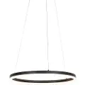 QAZQA Design pendellampe sort 60 cm inkl. LED 3-trins dæmpbar - Anello