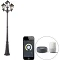 QAZQA Smart udendørs lanterne sort 3-lys inkl. Wifi ST64 - New Orleans