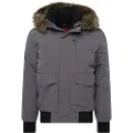 Superdry Superdrytil mænd. M5011113A Everest bomberjakke grå (M), Casual, Polyester, Lange ærmer