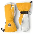 Hestra votter og hansker Army Leather Heli Ski, 3-finger skihandsker, gul