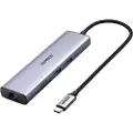 UGREEN Usb-C Multifunction Adapter With Ethernet Interface USB hub - 7 ports - Sølv
