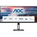 AOC 34" Value-line U34V5C/BK - 3440x1440 - 100Hz - VA - 65W USB-C
