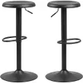 Actona - Barstol Frans 2-pak 59-80 cm - Sort - Barstole & -taburetter - - Homeroom