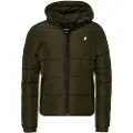 Superdry Superdrytil mænd. M5011212A Vatteret jakke med hætte Sportsgrøn (S), Casual, Polyester