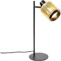 QAZQA Industriel bordlampe sort med guld - Kayden
