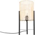 QAZQA Skandinavisk bordlampe bambus - Natasja