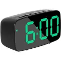 24hShop LED-Vækkeur Arc med Grønne tal - Sort
