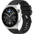 24hShop Silikonerem til Huawei Watch GT 3 Pro 46 mm - sort