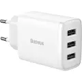 Baseus Compact Quick Charger CCXJ020102, 3x USB, 17W - Hvid