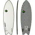 Softech Kyuss Fish 5'8 Softtop Surfboard hvid
