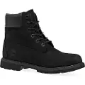 Timberland Timberlandtil kvinder. TB08658A0011 6 Inch Premium vandtæt læder snørestøvle sort (37 W), Fast, Blonder, Casual