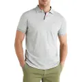 Hackett Londontil mænd. HM562957 Grå poloshirt i Pima Cotton grå (XXL), Casual, Bomuld, Korte ærmer