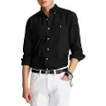 Ralph Lauren Polo Ralph Laurentil mænd. 710772290001 Oxford Custom Fit skjorte sort (S), Casual, Bomuld, Lange ærmer