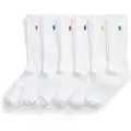 Ralph Lauren Polo Ralph Laurentil mænd. 449799740002 6 par hvide blandingsstrømper (OSFA), Afslappet, Bomuld