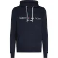 Tommy Hilfiger Tommy Hilfigertil mænd. MW0MW10752 Sweatshirt Core Logo navy (XL), Casual, Polyester, Lange ærmer, Økologisk bomuld, Blå