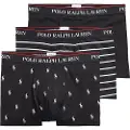Ralph Lauren Polo Ralph Laurentil mænd. 714830299009 3 pakker Classic Trunk sorte boxershorts (M), Afslappet, Bomuld