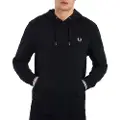 Fred perry Fred Perrytil mænd. M2643 Sweatshirt med hætte og sort piping (S), Casual, Bomuld