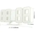24hShop Stort 3D digitalt vægur / vækkeur med hvidt LED-lys - Multifunktionelt