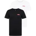 Levi's Levi'stil mænd. 79681-0040 Sæt med 2 grafiske T-shirts sort, hvid (S), Casual, Bomuld, Korte ærmer