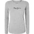 Pepe Jeans Pepe Jeanstil kvinder. PL505203 Ny Virginia Ls N grå T-shirt (S), Casual, Bomuld, Lange ærmer
