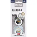 BIBS Colour 2 Pack - Iron/Baby Blue NIGHT Spenen