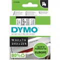 Dymo Tape D1 19mm Sort/gennemsigtig