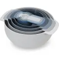 Joseph Joseph Køkkenskålsæt NEST 40112, sæt med 9 stk, med dørslag og målebægre, blå, Joseph Joseph