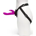 Happy Rabbit Strap-On - kanin-strapon vibrator (lilla)