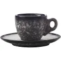 Maxwell & Williams - Espressokop med underkop Caviar 80 ml - Flerfarvet - Kopper & krus - - Homeroom