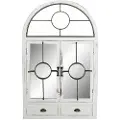 Home Decor Metal Træ Vinduer Væg Spejl 56x3x92 Cm