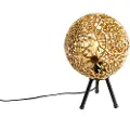 QAZQA Art Deco bordlampe trebenet guld - Maro