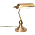 QAZQA Klassisk bordlampe/notarlampe bronze - Banker