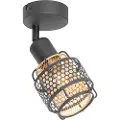 QAZQA Design loftslampe sort med guld - Noud
