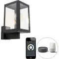 QAZQA Smart rustik væglampe sort inkl. Wifi G95 - Sutton Up